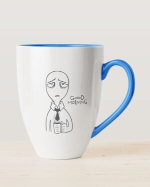 Black Printed Coffee Mug