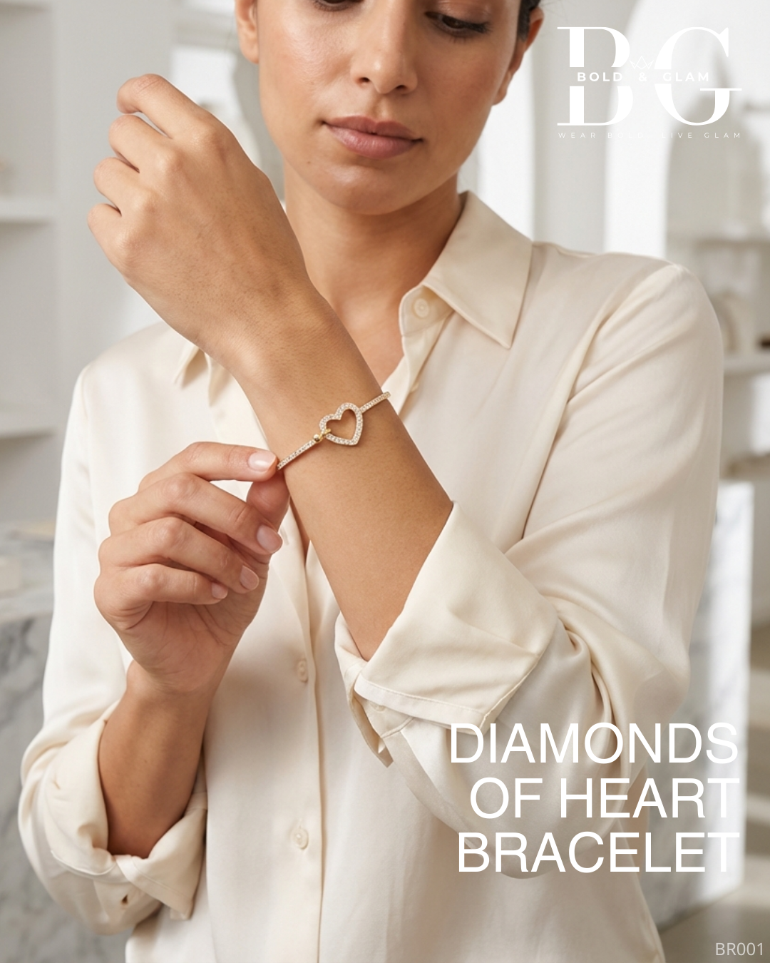 Diamonds of Heart Bracelet