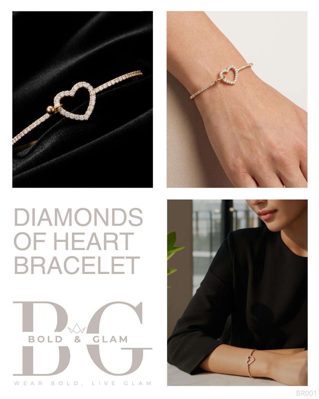 Diamonds of Heart Bracelet - Image 4