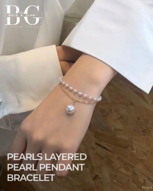 Pearls Layered Pearl pendant Bracelet
