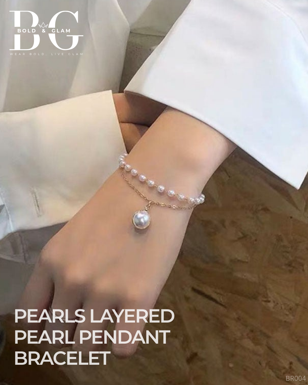Pearls Layered Pearl pendant Bracelet
