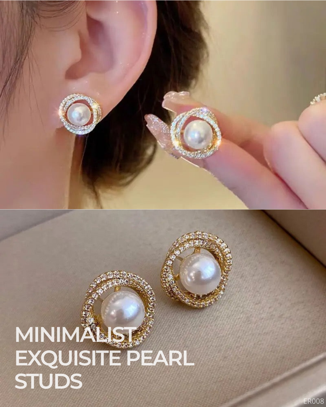 Minimalist Exquisite Pearl Studs - Image 4