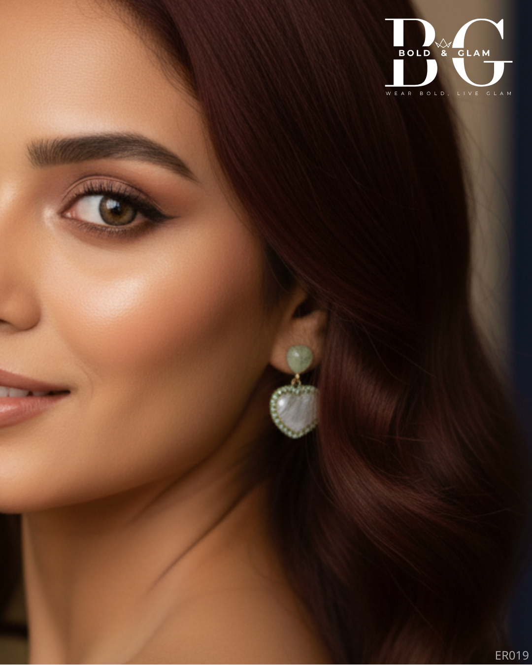 Sweet-Heart Shaped Pearl Hoops