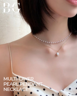 Multi-Layer Pearl Pendant Necklace