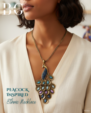 Peacock Inspired Ethnic Necklace