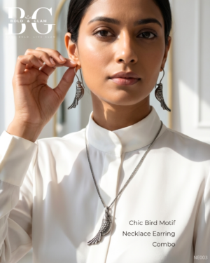 Chic Bird Motif Necklace Earring Combo
